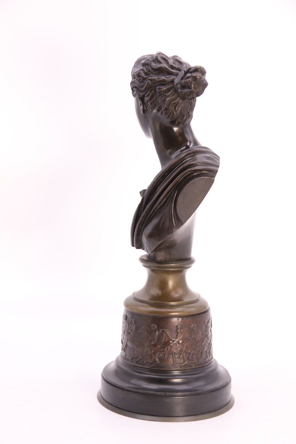 Diana the Huntress, bronze bust, French circa 1860 View X