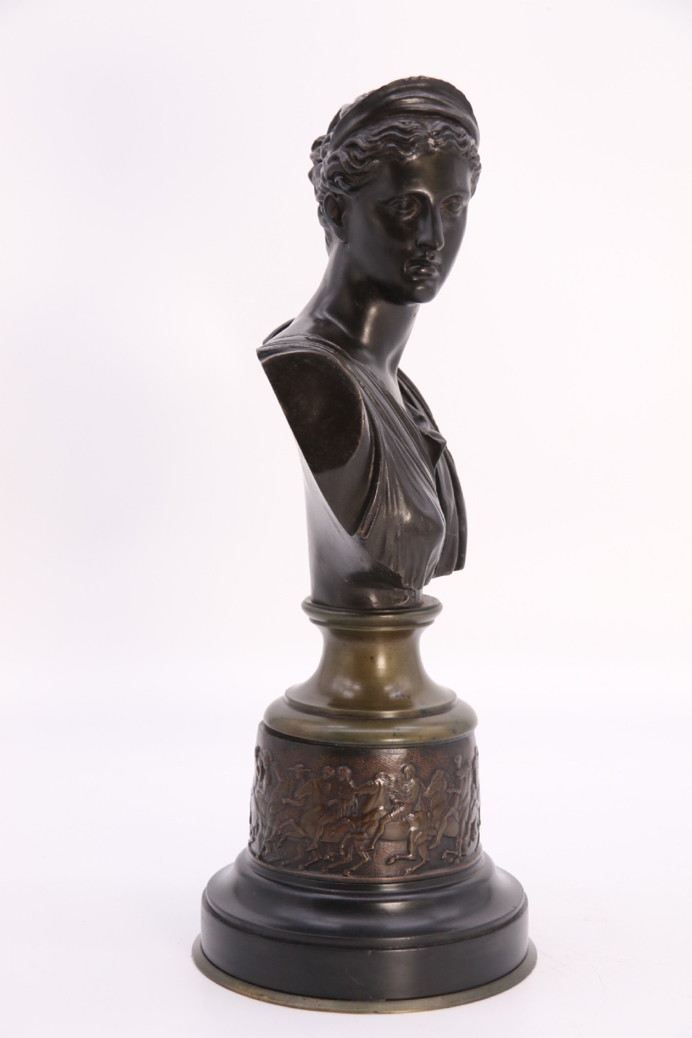 Diana the Huntress, bronze bust, French circa 1860 View XIV