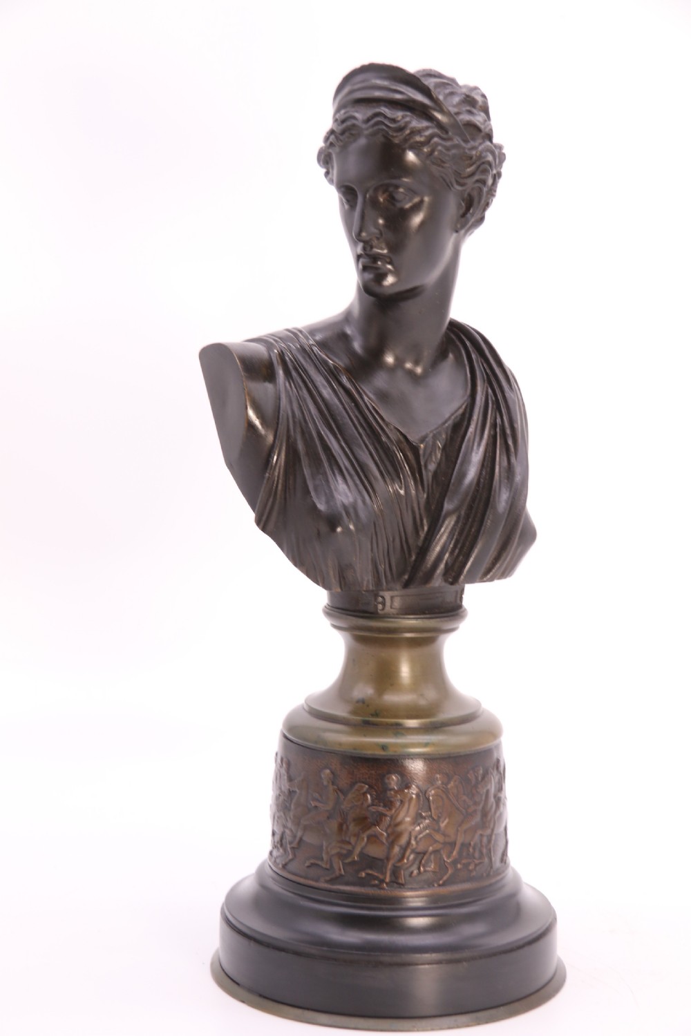 Diana the Huntress, bronze bust, French circa 1860 View XV