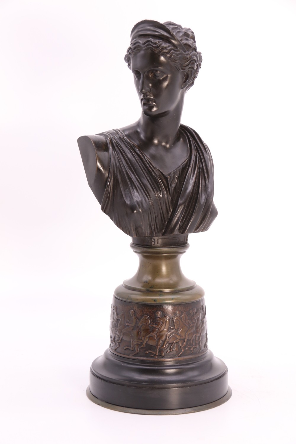 Diana the Huntress, bronze bust, French circa 1860 View XVI