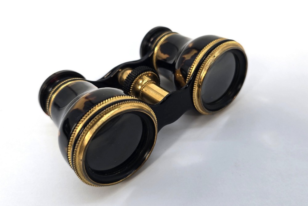 A pair of opera glasses with original case, English circa 1900 View VII