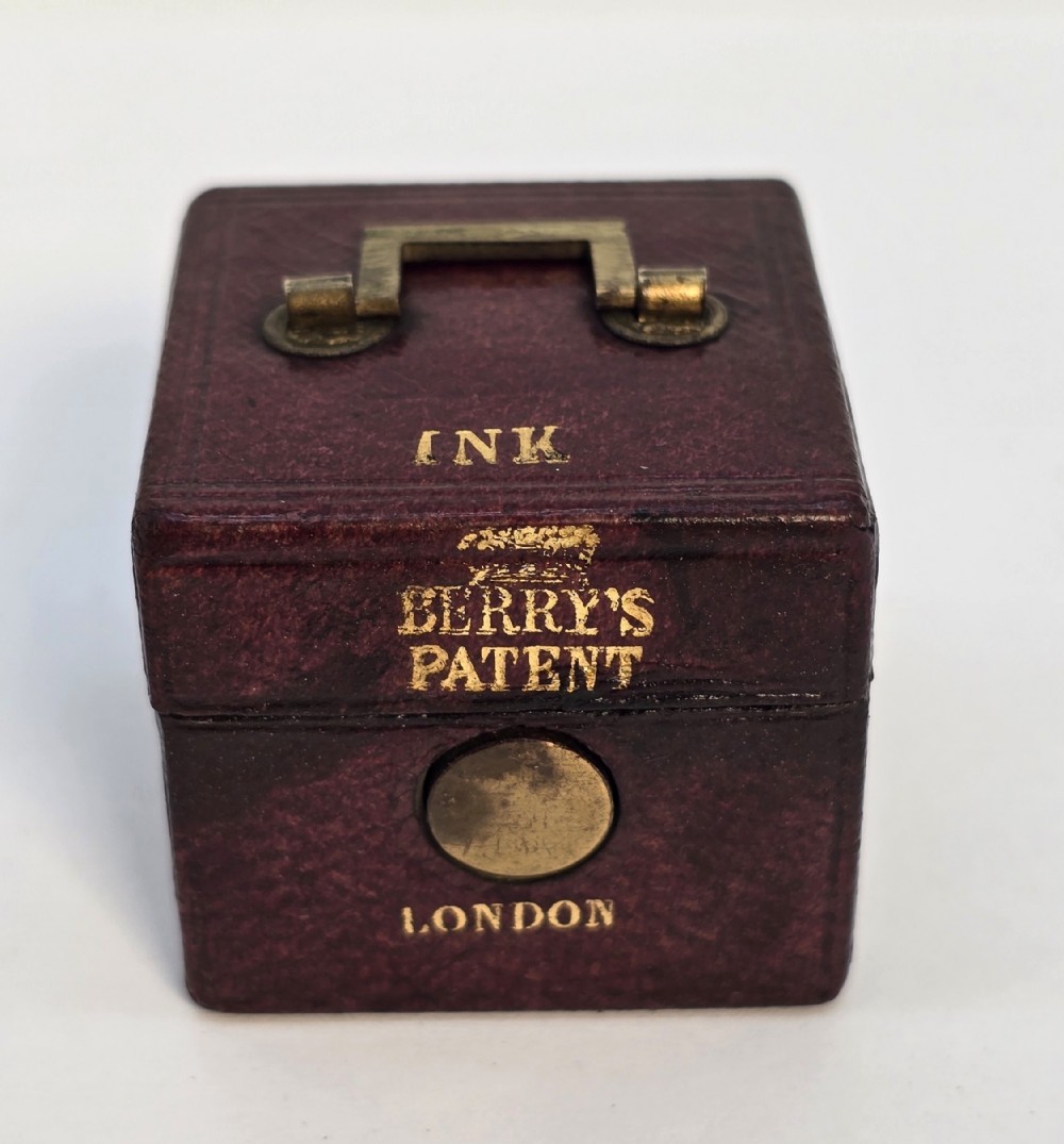 A rare campaign Berry’s patent travel inkwell, C 1860