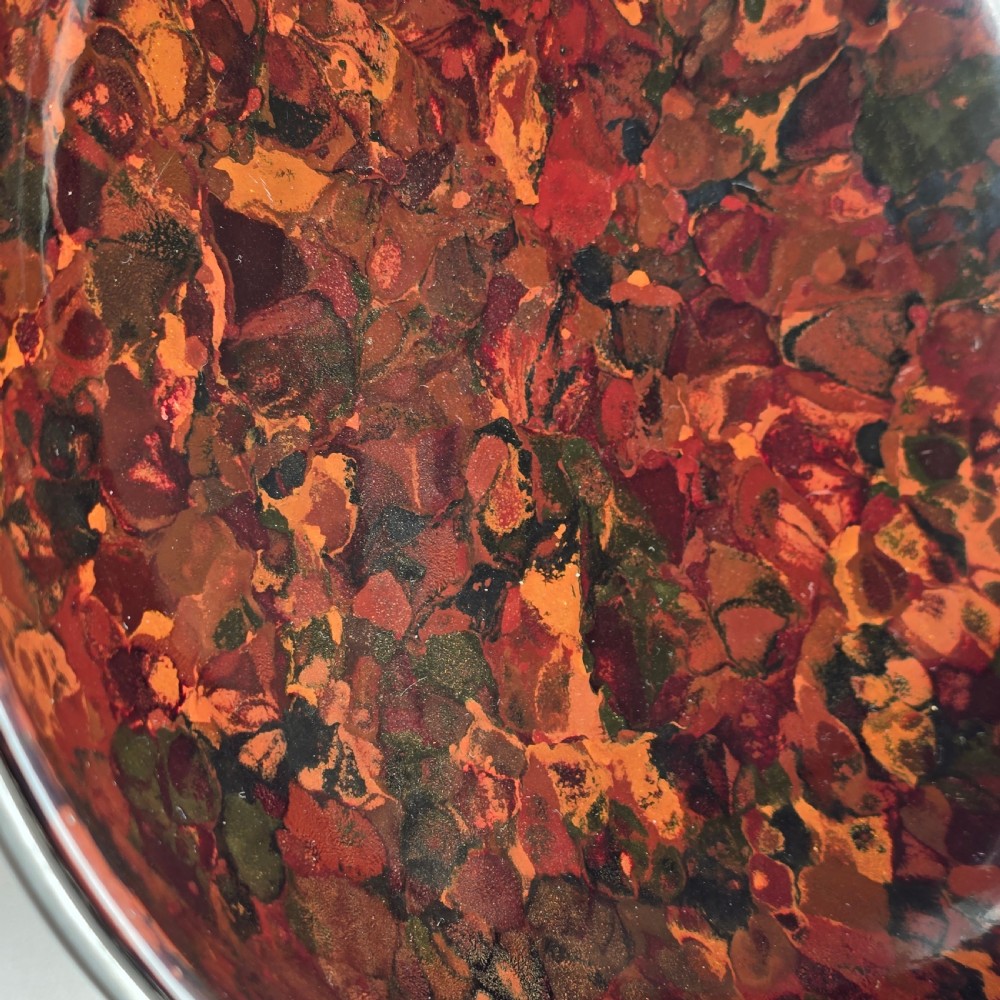 A pierced pewter bowl with a  marbled Bakelite liner from the Art Deco period  View V