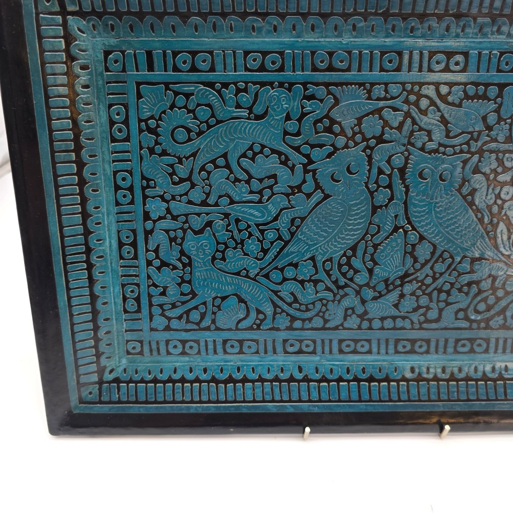 A rare Chinese Blue cinnabar lacquer tray circa 1920 View III
