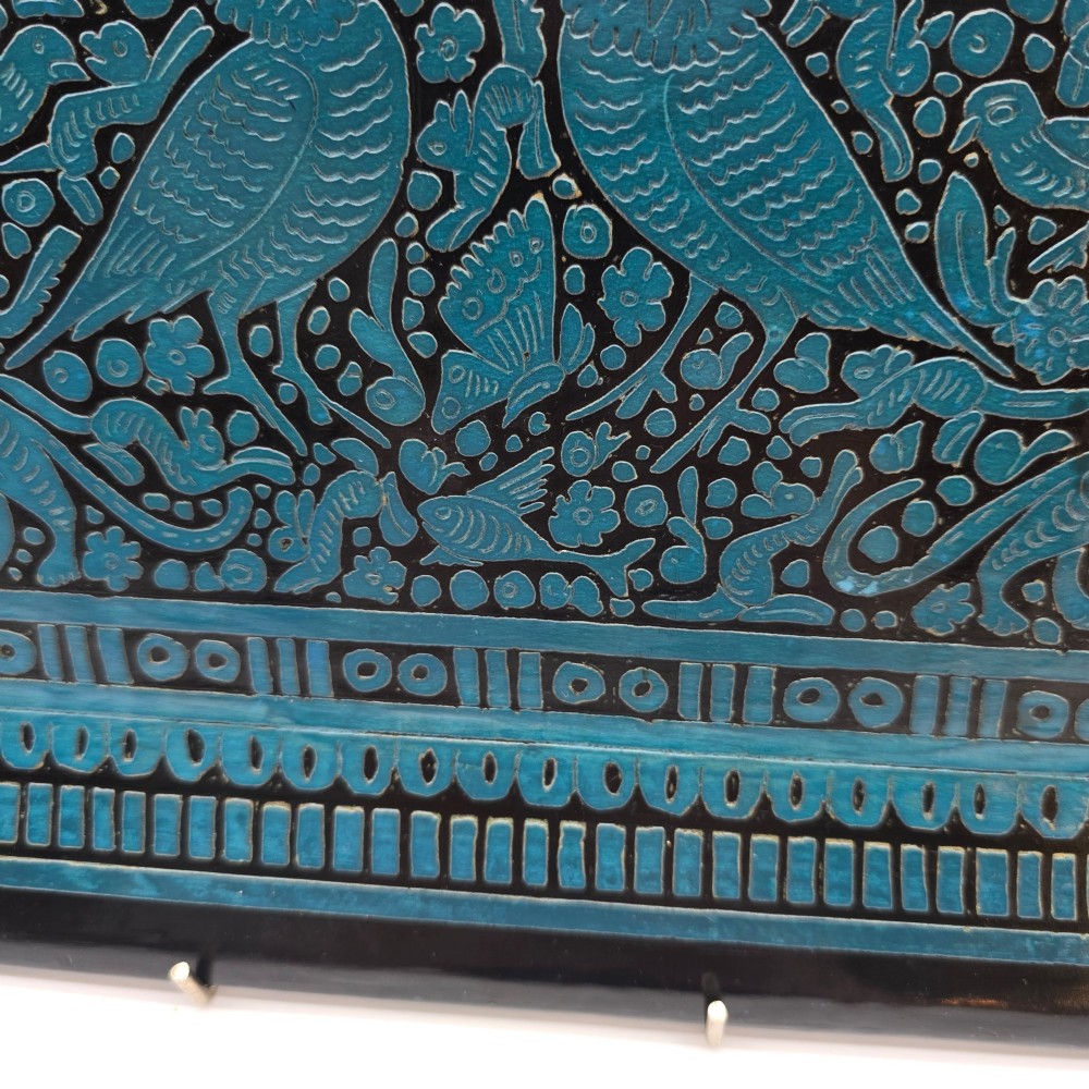 A rare Chinese Blue cinnabar lacquer tray circa 1920 View VI