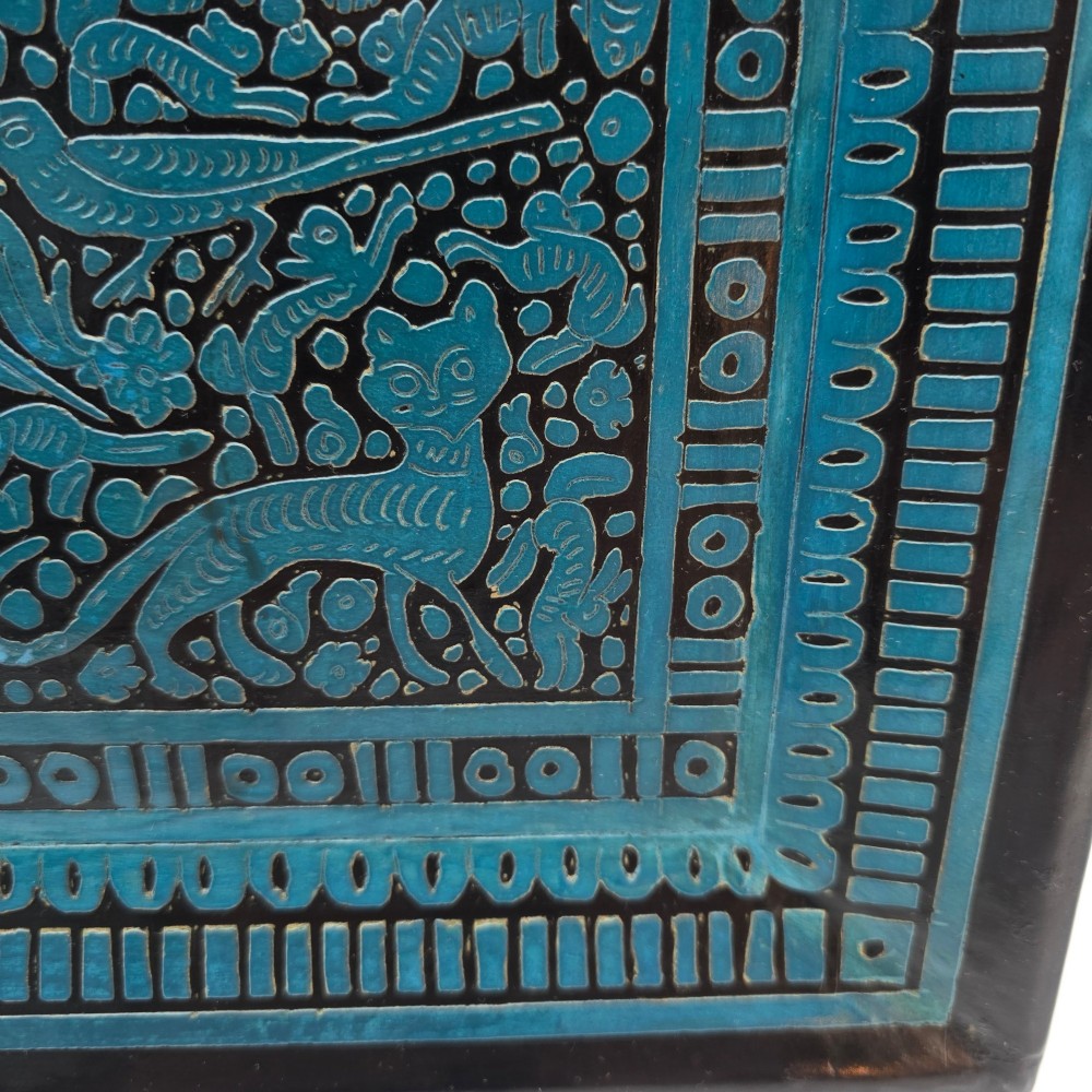 A rare Chinese Blue cinnabar lacquer tray circa 1920 View VII