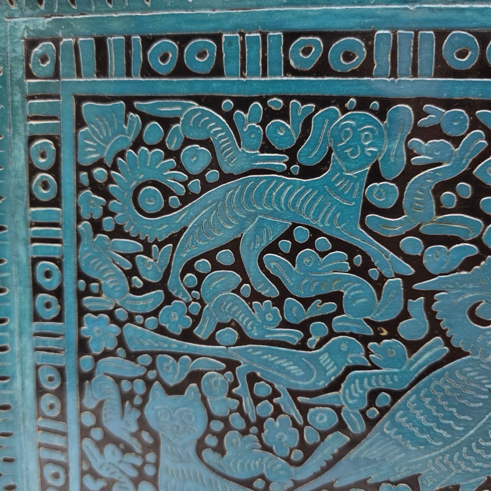 A rare Chinese Blue cinnabar lacquer tray circa 1920 View IX