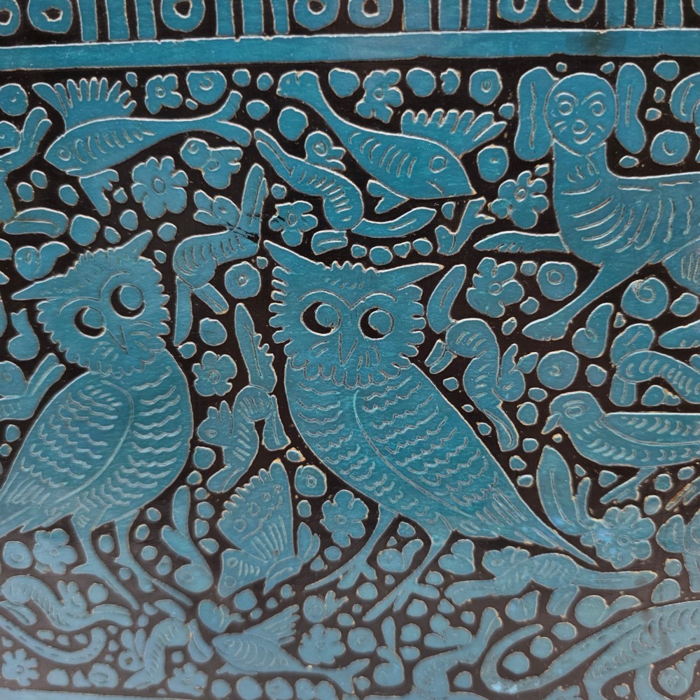 A rare Chinese Blue cinnabar lacquer tray circa 1920 View X
