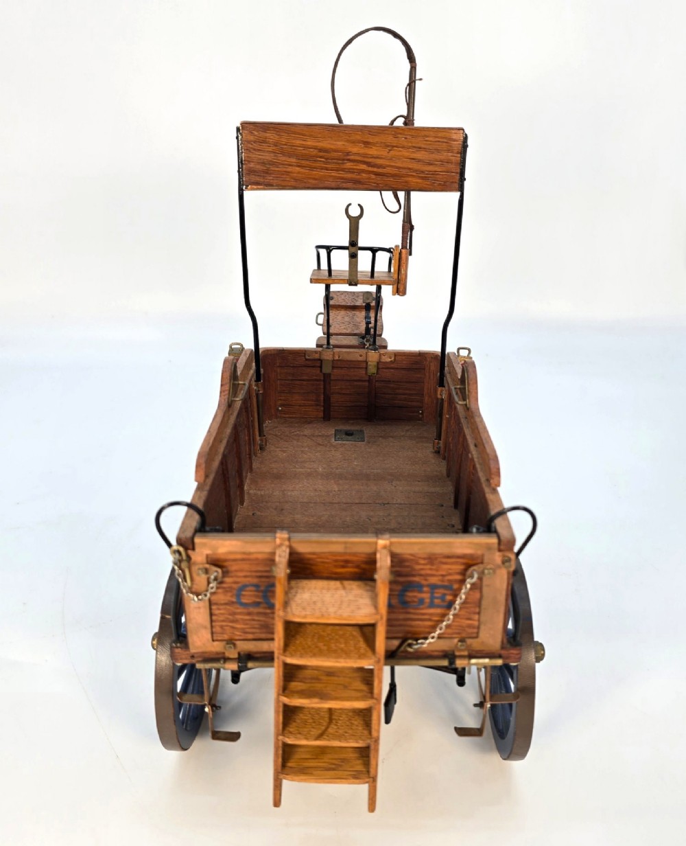 Scale model of a Courage Brewery horse drawn waggon/cart View II