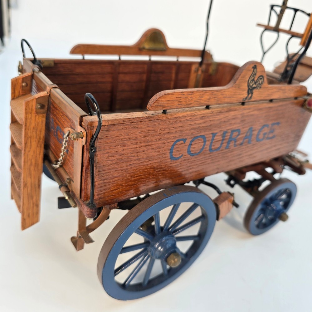 Scale model of a Courage Brewery horse drawn waggon/cart View IV