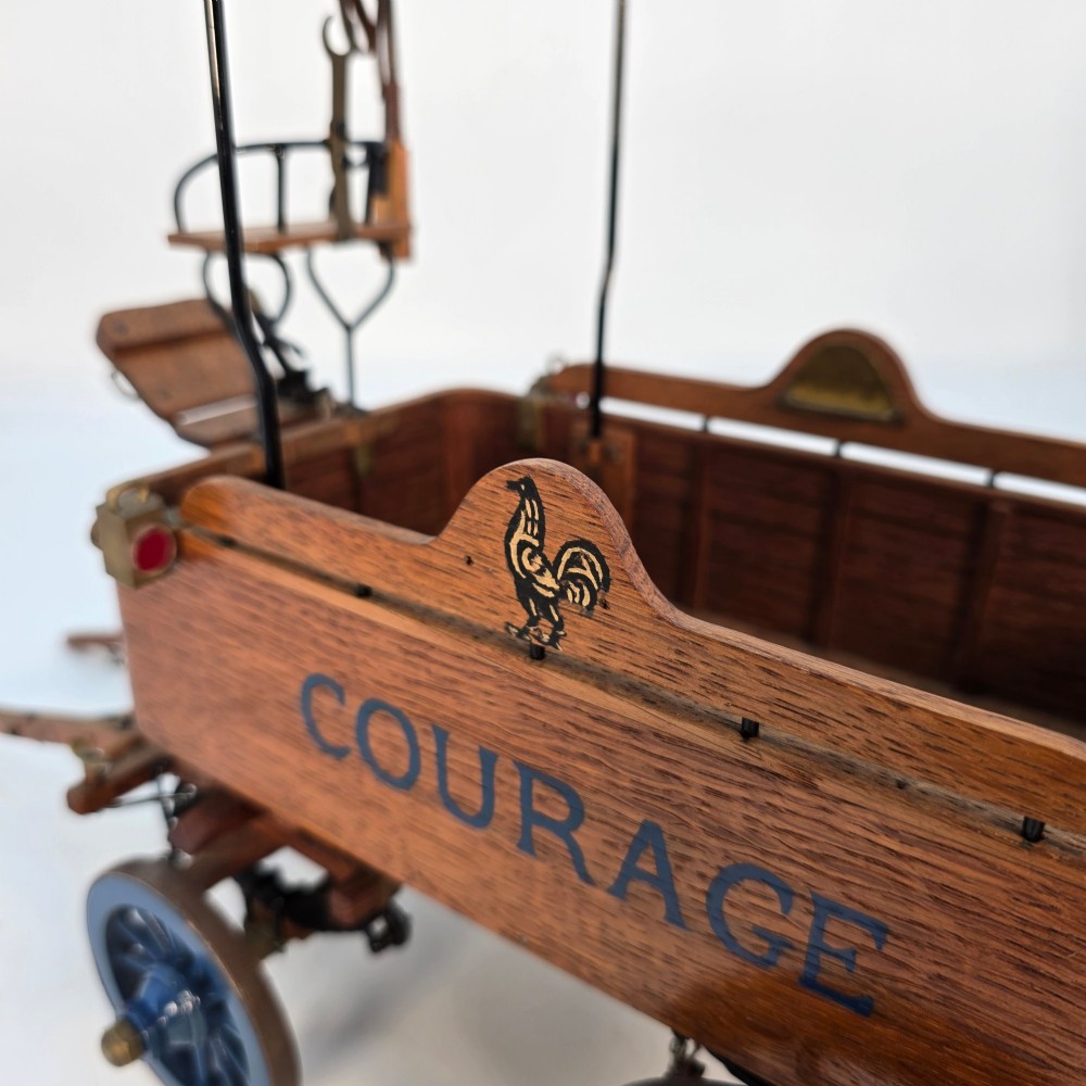 Scale model of a Courage Brewery horse drawn waggon/cart View VI