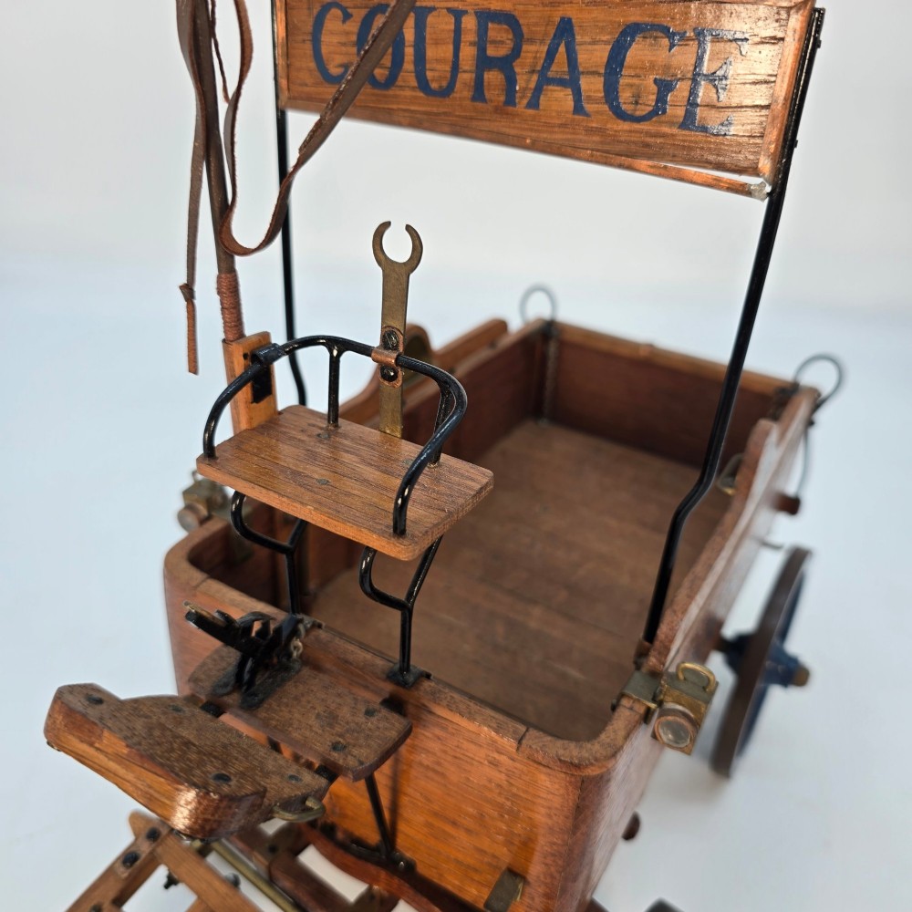 Scale model of a Courage Brewery horse drawn waggon/cart View VII