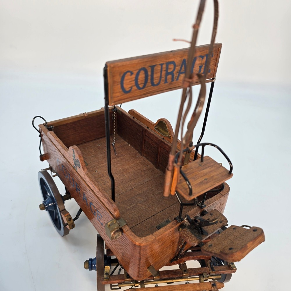 Scale model of a Courage Brewery horse drawn waggon/cart View XII
