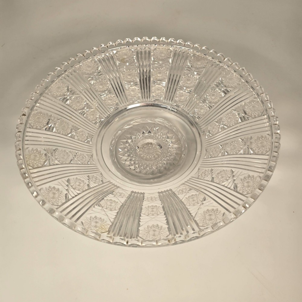 A Victorian silver-plated table centrepiece featuring an intertwined grapevine stem supporting a cut glass bowl. View XIII