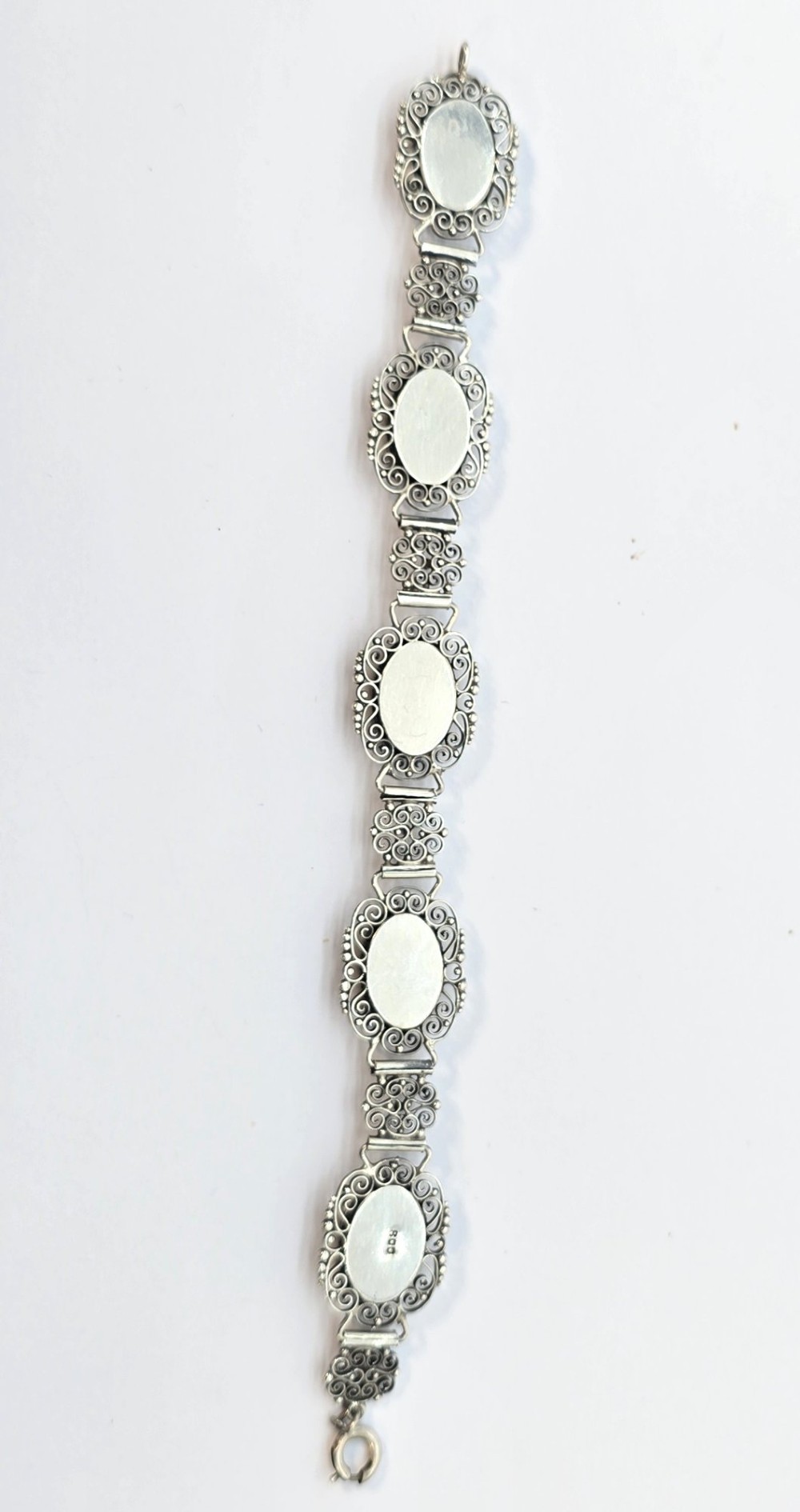A rare Italian silver filigree and micro mosaic bracelet C1920 View VIII