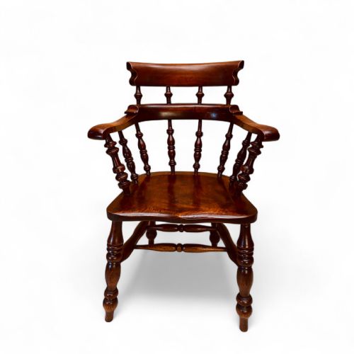 COMB BACK WINDSOR CAPTAIN'S CHAIRS IN ASH AND ALDER SET OF 16 C1900 - ADDITIONAL PHOTO 2