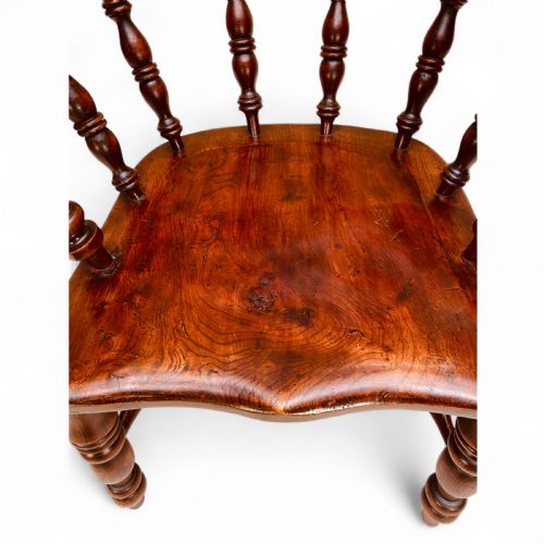 COMB BACK WINDSOR CAPTAIN'S CHAIRS IN ASH AND ALDER SET OF 16 C1900 - ADDITIONAL PHOTO 8