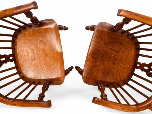 WINDSOR LOW BACK CHAIRS SET OF 6 YEW ELM C1830 - ADDITIONAL PHOTO 4