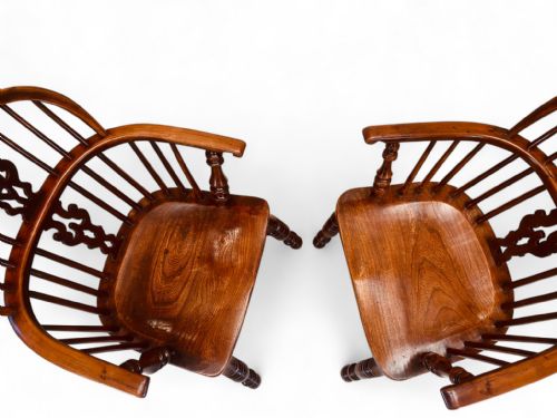 WINDSOR LOW BACK CHAIRS SET OF 6 YEW ELM C1830 - ADDITIONAL PHOTO 6