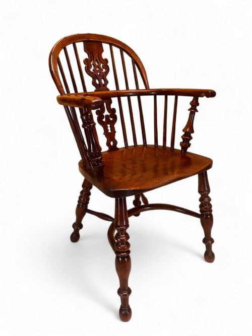 WINDSOR LOW BACK CHAIRS SET OF 6 YEW ELM C1830 - ADDITIONAL PHOTO 7