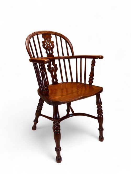 WINDSOR LOW BACK CHAIRS SET OF 6 YEW ELM C1830 - ADDITIONAL PHOTO 9