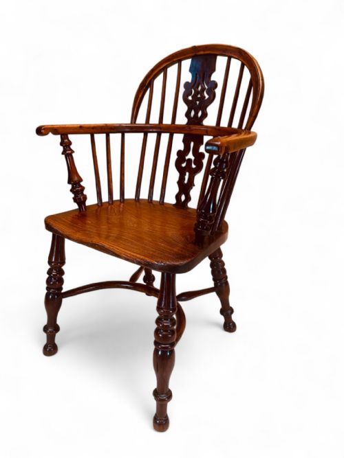 WINDSOR LOW BACK CHAIRS SET OF 6 YEW ELM C1830 - ADDITIONAL PHOTO 10
