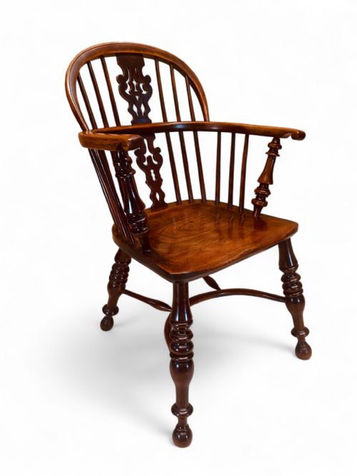 WINDSOR LOW BACK CHAIRS SET OF 6 YEW ELM C1830 - ADDITIONAL PHOTO 11