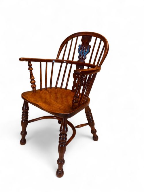 WINDSOR LOW BACK CHAIRS SET OF 6 YEW ELM C1830 - ADDITIONAL PHOTO 12