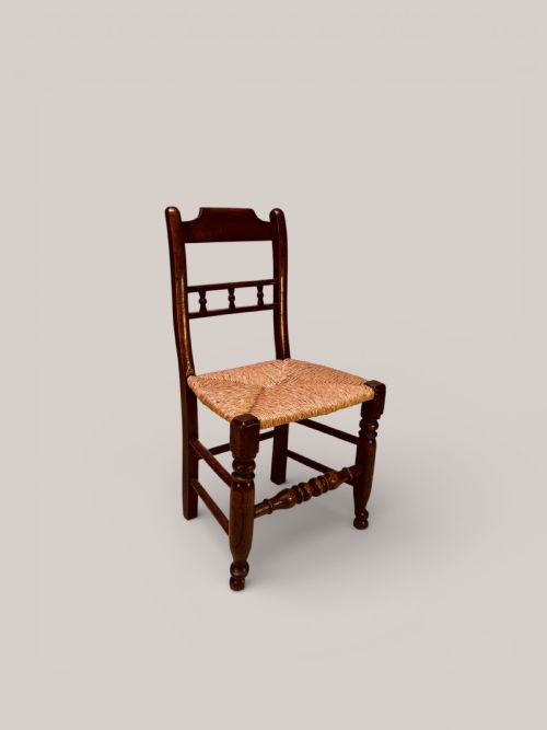 ORMSKIRK RUSH SEAT CHAIRS IN ASH ALDER SET OF 8 C1880 - ADDITIONAL PHOTO 1