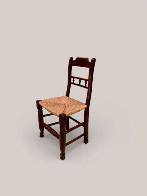 ORMSKIRK RUSH SEAT CHAIRS IN ASH ALDER SET OF 8 C1880 - ADDITIONAL PHOTO 5