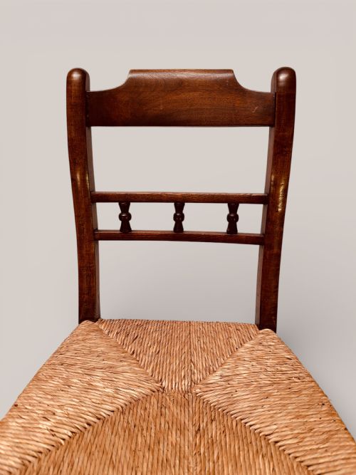 ORMSKIRK RUSH SEAT CHAIRS IN ASH ALDER SET OF 8 C1880 - ADDITIONAL PHOTO 8