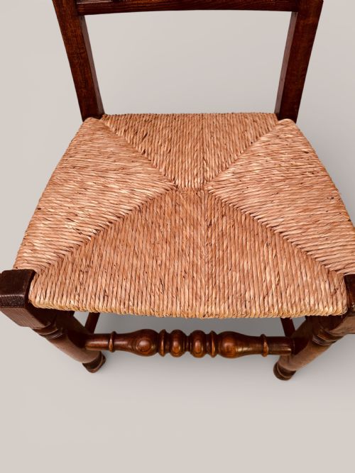 ORMSKIRK RUSH SEAT CHAIRS IN ASH ALDER SET OF 8 C1880 - ADDITIONAL PHOTO 11