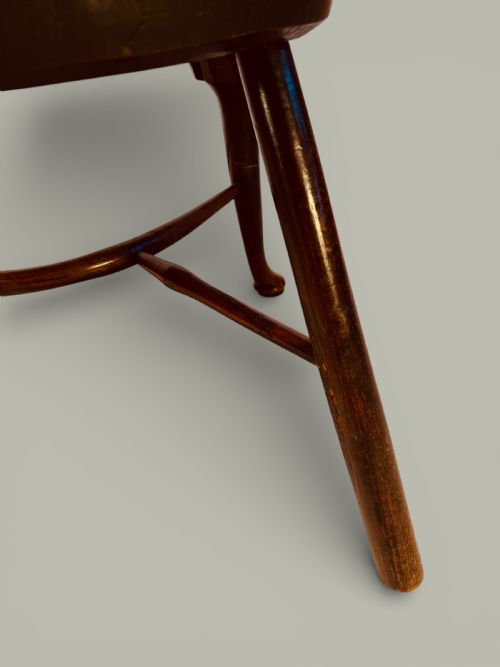 WINDSOR CABRIOLE LEG ARMCHAIR IN YEW ELM C1780 - ADDITIONAL PHOTO 10