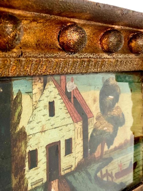 REGENCY CARVED GILTWOOD PIER MIRROR EGLOMIS PANEL TRUMEAU - ADDITIONAL PHOTO 2