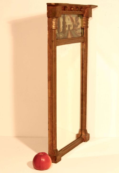 REGENCY CARVED GILTWOOD PIER MIRROR EGLOMIS PANEL TRUMEAU - ADDITIONAL PHOTO 4