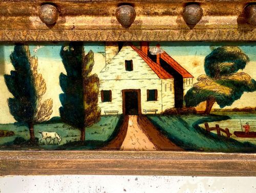 REGENCY CARVED GILTWOOD PIER MIRROR EGLOMIS PANEL TRUMEAU - ADDITIONAL PHOTO 24