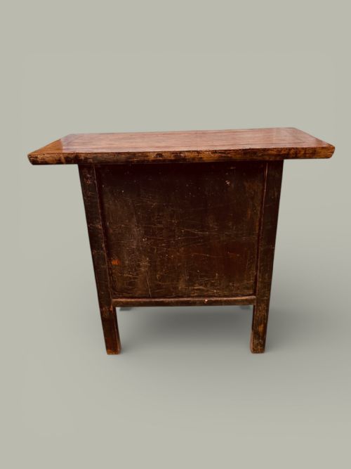 CHINESE ELM SIDE TABLE SMALL DRESSER IN 'LOCUST WOOD' VARIETY OF ELM C1880 - ADDITIONAL PHOTO 7