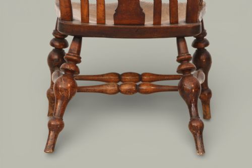 WINDSOR LARGE FARMHOUSE ARMCHAIR IN FRUTWOOD ELM C1890 - ADDITIONAL PHOTO 9