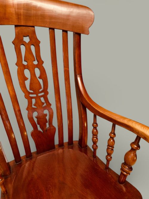 EXTRA TALL WINDSOR FARMHOUSE ARMCHAIR C1900 - ADDITIONAL PHOTO 8