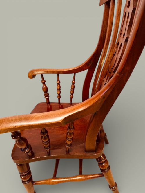 EXTRA TALL WINDSOR FARMHOUSE ARMCHAIR C1900 - ADDITIONAL PHOTO 10