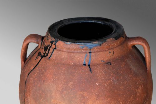 MEDITERRANEAN TERRACOTTA AMPHORA TURKISH OLIVE VASE FIVE POTS - ADDITIONAL PHOTO 7