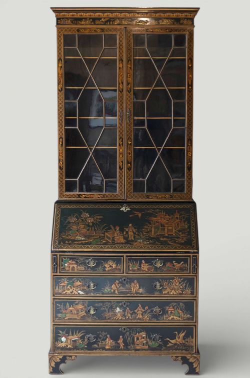 CHINOISERIE BUREAU BOOKCASE C1900 - ADDITIONAL PHOTO 1
