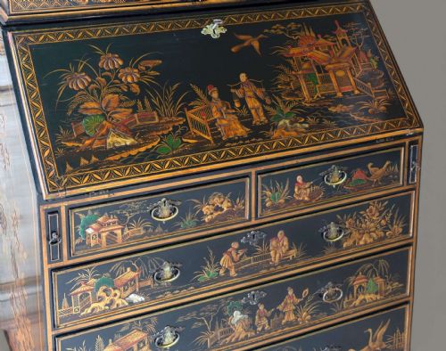 CHINOISERIE BUREAU BOOKCASE C1900 - ADDITIONAL PHOTO 3