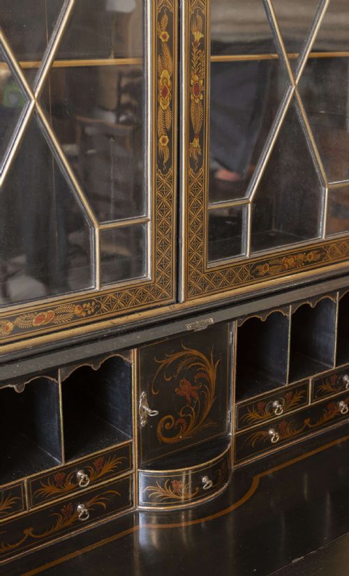 CHINOISERIE BUREAU BOOKCASE C1900 - ADDITIONAL PHOTO 11
