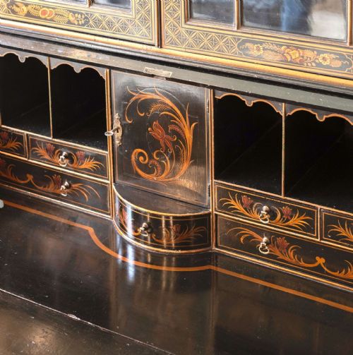 CHINOISERIE BUREAU BOOKCASE C1900 - ADDITIONAL PHOTO 12