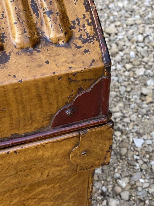 CUNARD LINE STEEL TRAVELING TRUNK 19THC - ADDITIONAL PHOTO 6