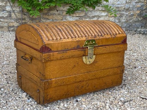 CUNARD LINE STEEL TRAVELING TRUNK 19THC - ADDITIONAL PHOTO 7