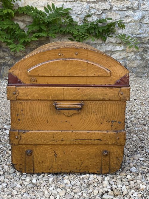 CUNARD LINE STEEL TRAVELING TRUNK 19THC - ADDITIONAL PHOTO 12
