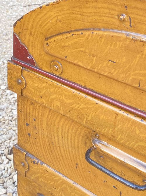 CUNARD LINE STEEL TRAVELING TRUNK 19THC - ADDITIONAL PHOTO 16