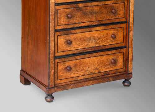 FRENCH WALNUT SEMAINIER CHEST OF DRAWERS 19TH C - ADDITIONAL PHOTO 1